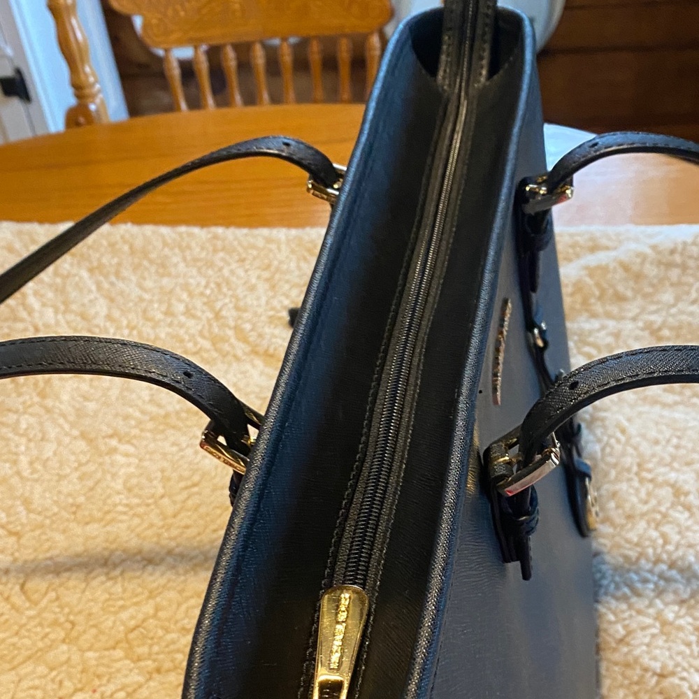 Michael Kors Black Tote with Gold Details - Picture 7 of 11